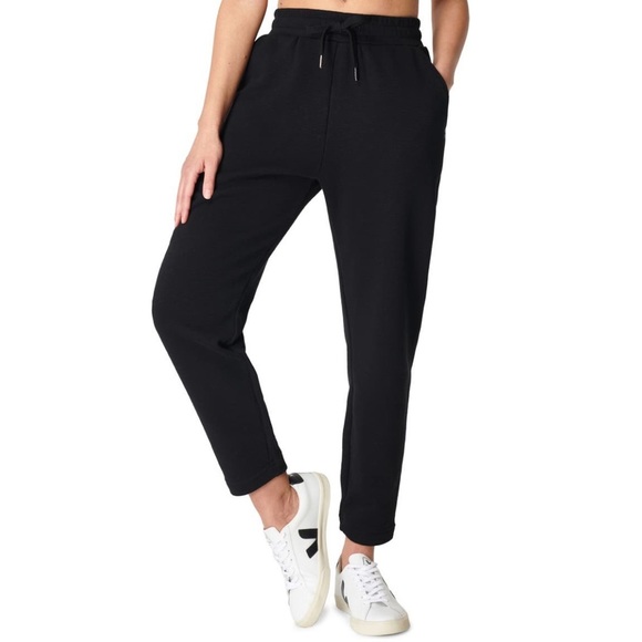 NEW Sweaty Betty Essentials Relaxed Fit Black Joggers XXL - Picture 2 of 13